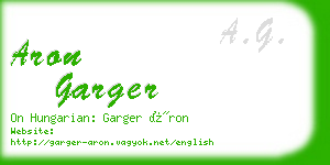 aron garger business card